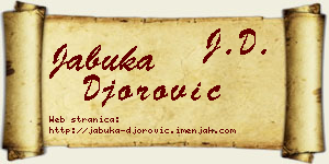 Jabuka Đorović vizit kartica